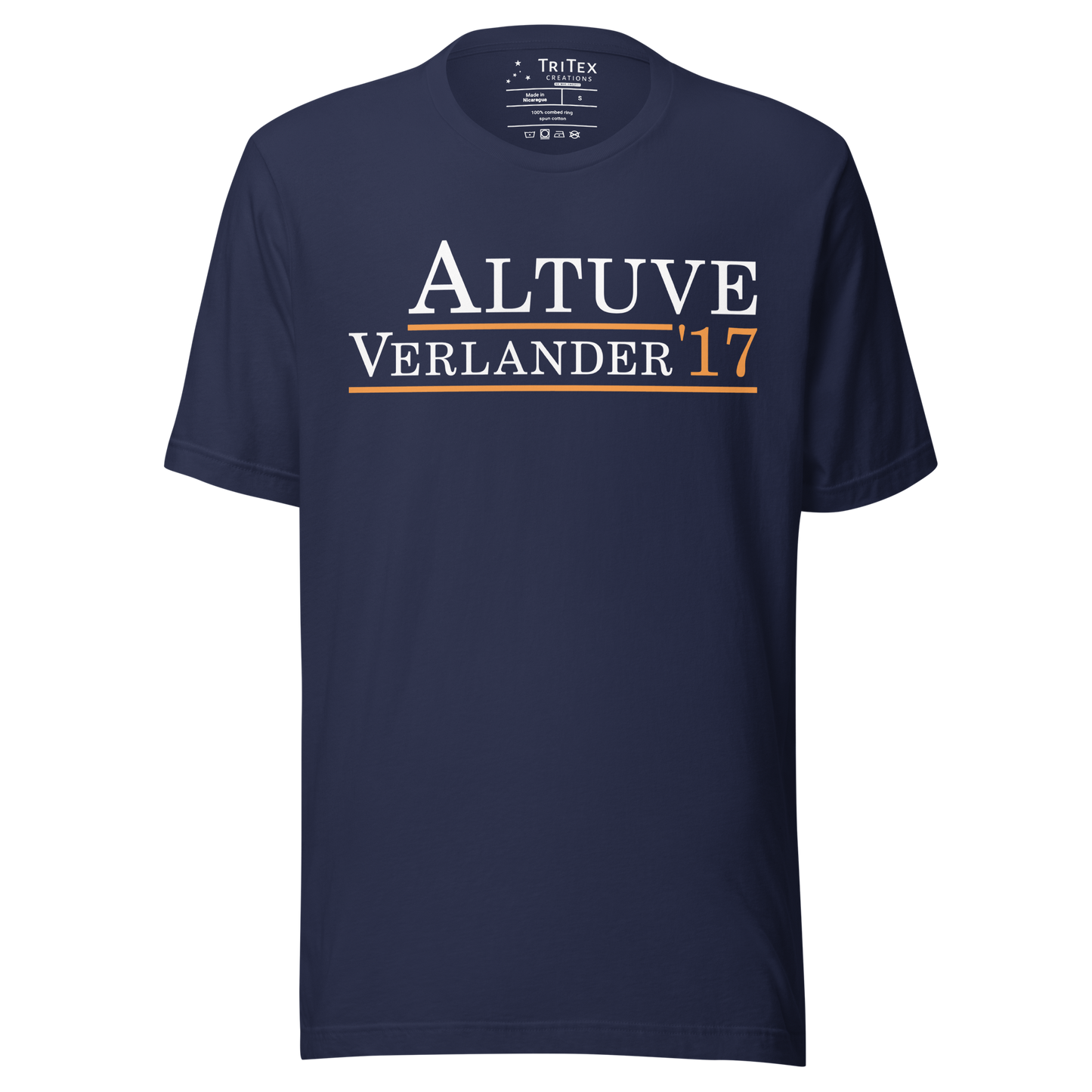 A navy blue shirt with the text "Altuve Verlander '17".